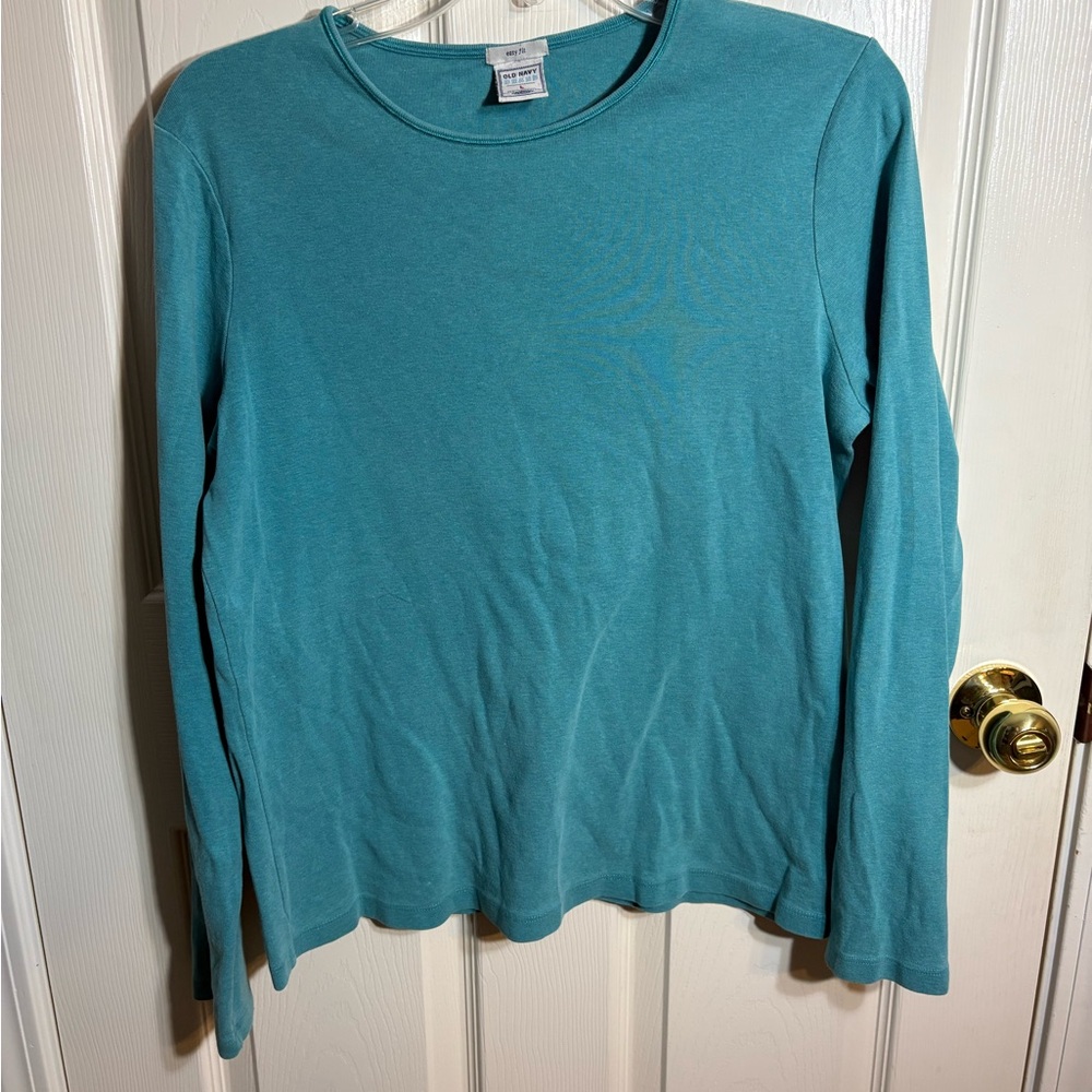 Old Navy Teal Easy Fit Long Sleeve Top